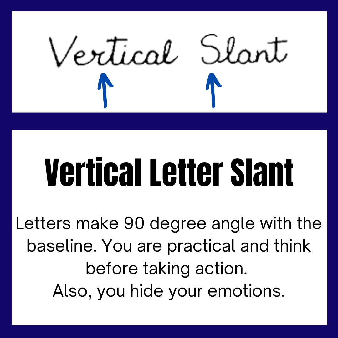 Vertical letter slant