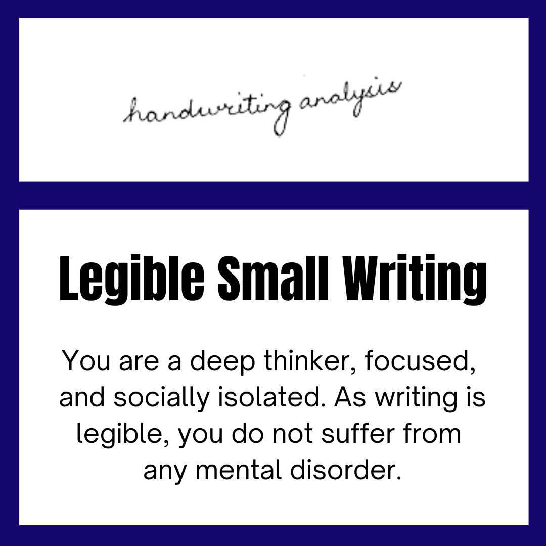 Legible small writing