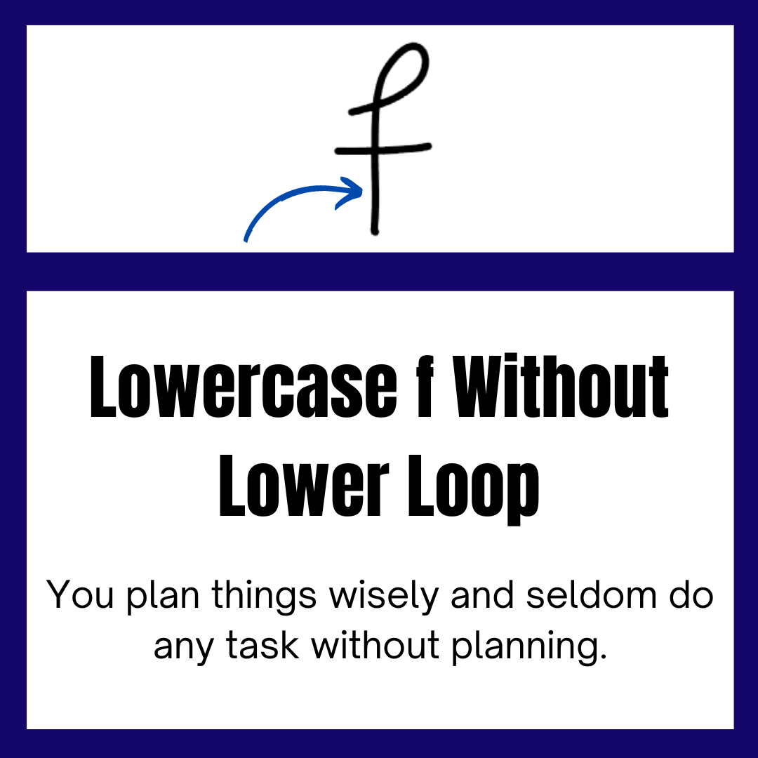 Lowercase f without lower loop meaning