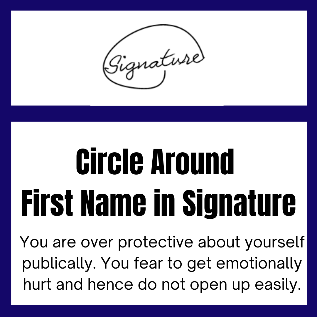Circle around first name in signature
