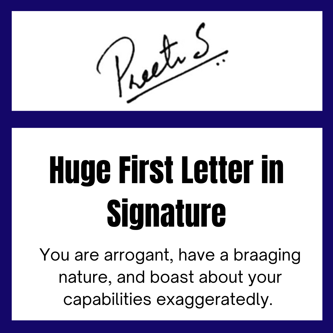 Huge first letter in signature analysis