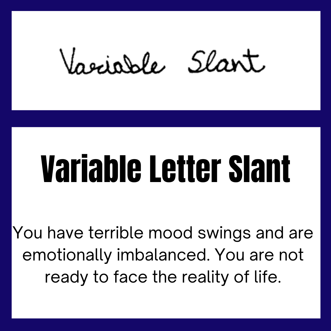 Variable letter slant
