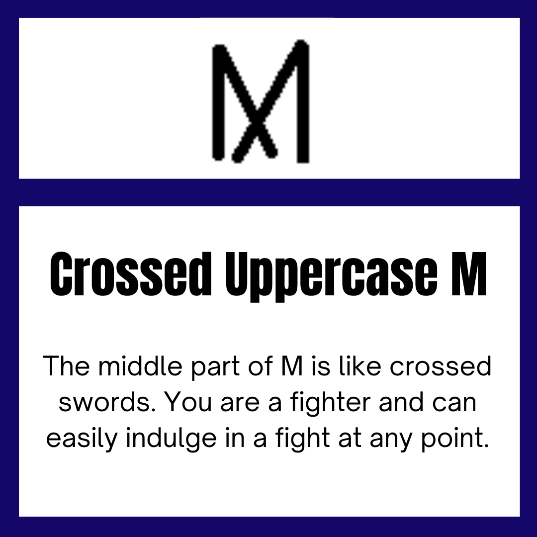 Crossed uppercase M