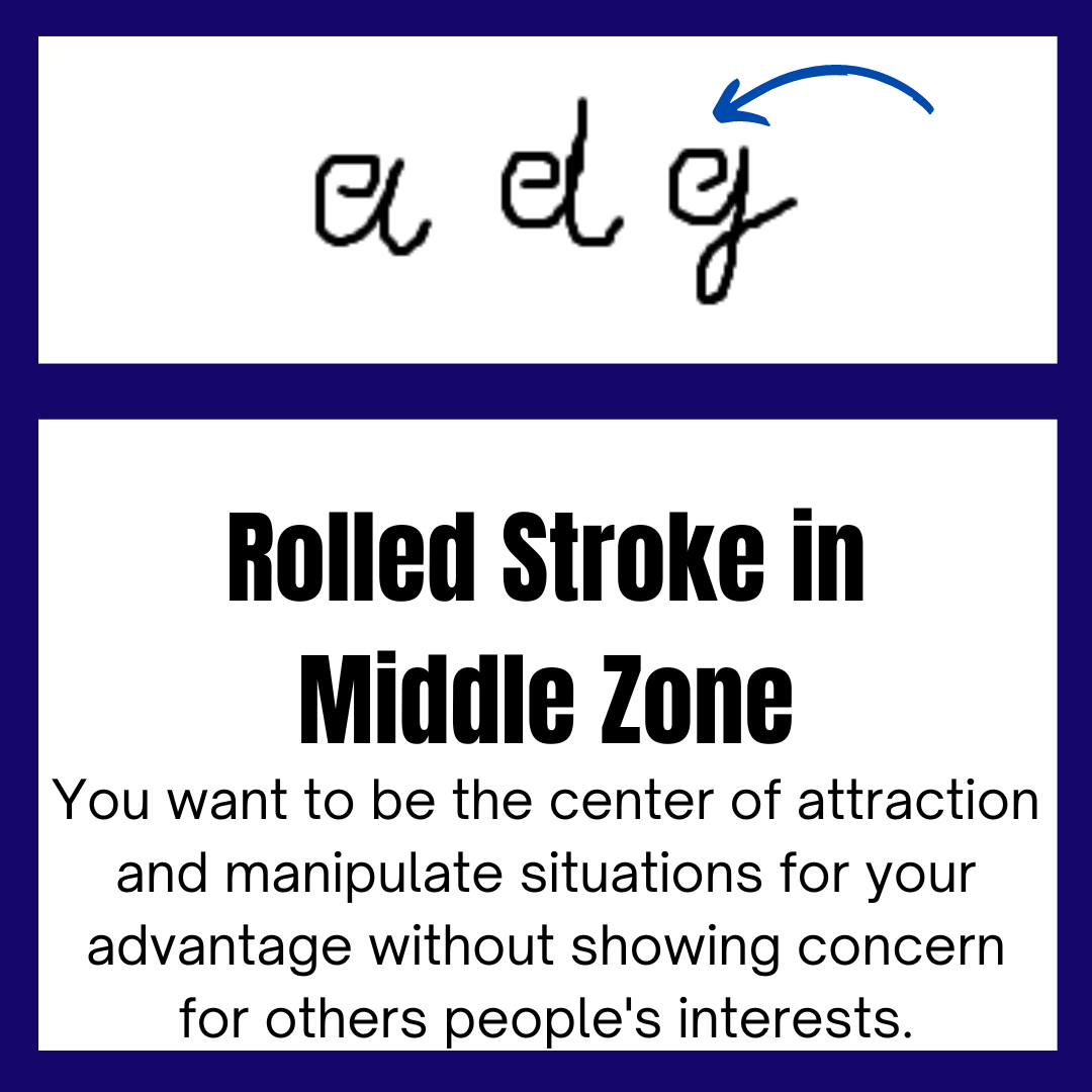 Rolled stroke in middle zone