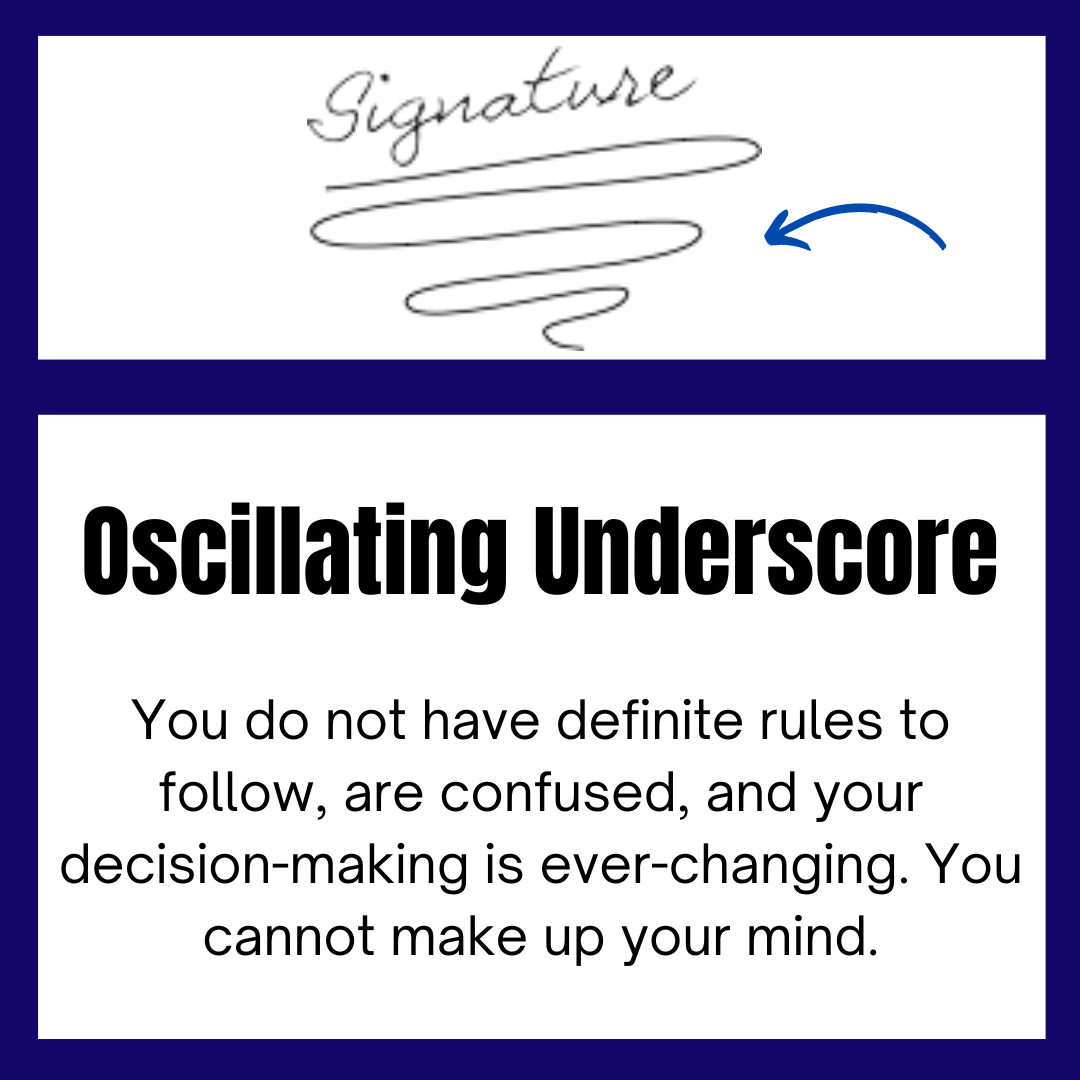 Oscillating underscore in signature