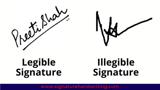 Differnce Between Legible and Illegible Signature in Handwriting and signature analysis